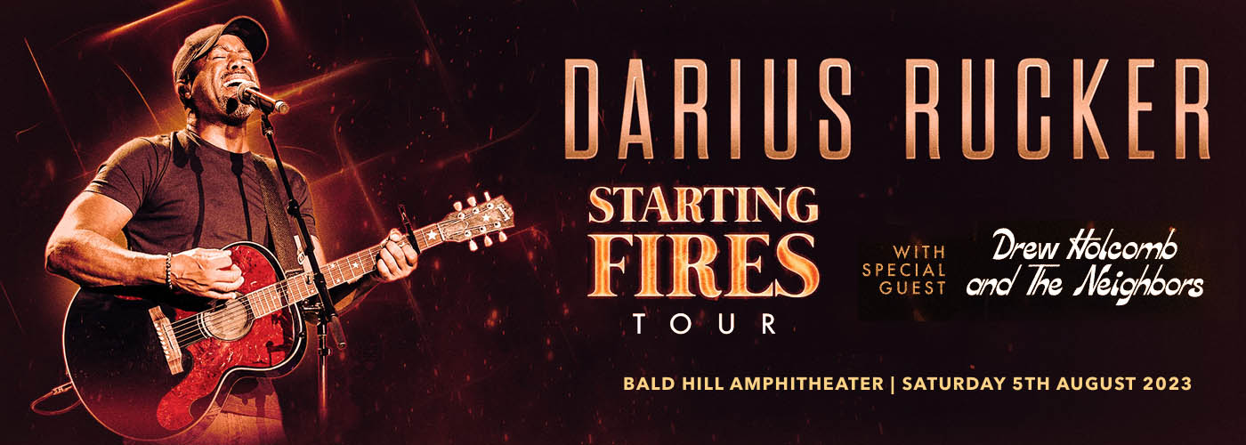 Darius Rucker & Drew Tickets 5th August Bald Hill Amphitheater